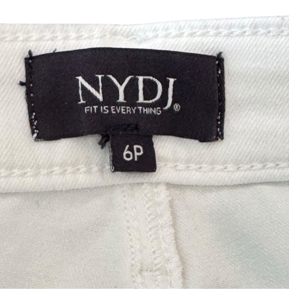 NYDJ Size 6P Optic White Wide Leg Pedal Pusher Jeans Capri Denim - Picture 5 of 7